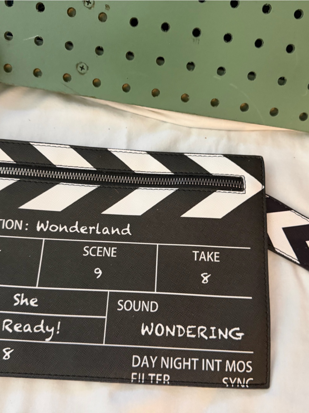 Clapperboard Graphic Wristlet Clutch - Black & White
BRAND NEW NEVER USED!